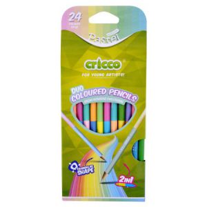 Kredki ołówkowe Cricco dwustronne Pastel, 24 kolory